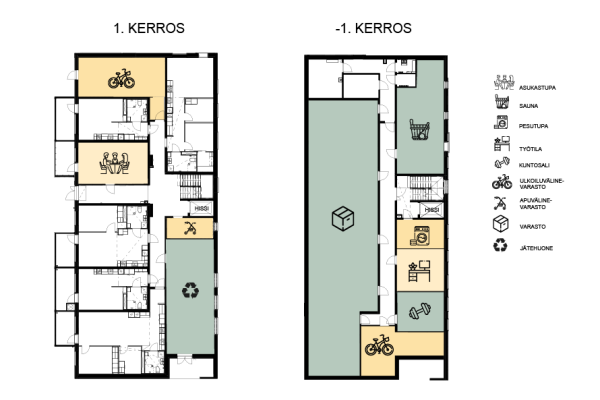 Settlement apartments Afrikanpiha common areas